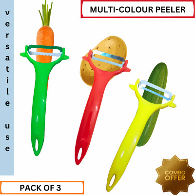 SOAR UNITRADE PEELER WTH SHARP BLADES Y Shaped Peeler Set(Multicolor Pack of 3)