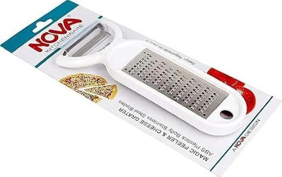 A S Enterprises AS Enterprises NOVA 2in1 Stainless Steel Magic Peelers with Cheese Grater Y Shaped Peeler(White)