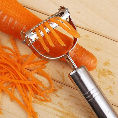 SARTHU Julienne Peeler Fruit Vegetable Shredder potato Slicer Ultra Sharp Stainless Y Shaped Peeler(Silver)