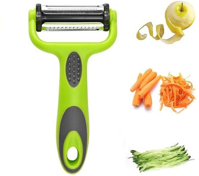 Zaoeri 3 in 1 Multifunctional Peeler with Stainless Steel Blades for Kitchen Tools Y Shaped Peeler(Green)
