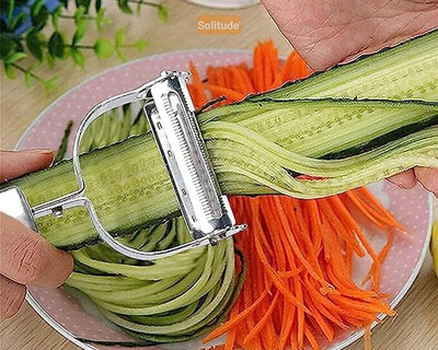 HUCREATION 1 Pcs Vegetable Peelers for Kitchen tools Y Shaped Peeler(Silver)