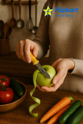 Flipkart SmartBuy Stainless Steel Multipurpose peeler for Vegitables,Tough Fruits,Cheese,Chocolate Straight Peeler(Yellow)