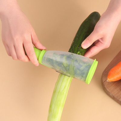 Fitaza Vegetable peeler potato fruit peeler peeler with container Straight Peeler(Multicolor)