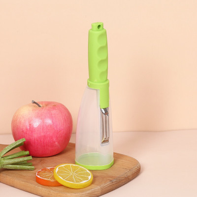 Fitaza Plastic Comfortable Handle Vegetable Peeler Container Fruit Potato Peeler Straight Peeler(Multicolor)