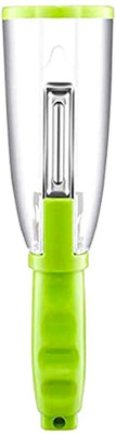 Fitaza Multi functional Stainless Steel Blade Vegetable fruit Peeler with Container Straight Peeler(Multicolor)