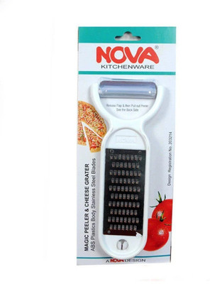 A S Enterprises NOVA Y Shaped 2in1 Vegetables &Fruit Peelers with Cheese Grater Kitchen Tool Set Y Shaped Peeler(White)