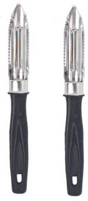ANJALI Set of 2 Peeler. For Peeling Efficiently, Whether Fruits or vegetable Straight Peeler Set(Black Pack of 2)