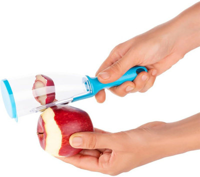 Fulkiza Fruit Peeler with Container, Smart Stainless Steel Peeler with ABS Container Straight Peeler(Multicolor)