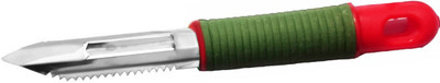 Kitchen4U Stainless Steel peeler with Soft grip handle for fruits and vegetables Straight Peeler(Multicolor)