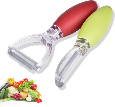 BAGONIA Vegetable and Fruit Peeler with Stainless Steel 420 Material Blade, Potato Peeler Tool by Multi Function Design for Kitchen, Safe & Easy to Use (Pack of 2) Y Shaped, Straight Peeler Set(Red, Green Pack of 2) BAGONIA Vegetable and Fruit Peeler with Stainless Steel 420 Material Blade, Potato Peeler Tool by Multi Function Design for Kitchen, Safe & Easy to Use (Pack of 2) Y Shaped, Straight Peeler Set(Red, Green Pack of 2)