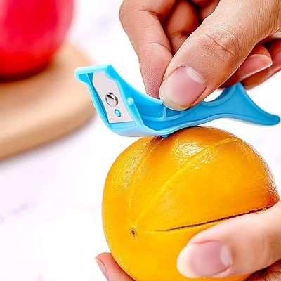 SathiEnterprice Fruit Peelr Vegetable ,Finger Ring Peeler Tool for Kitchen Straight Peeler(Multicolor Pack of 3)