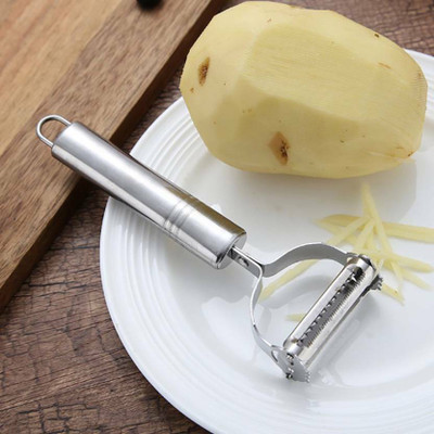 HiFolks Stainless Steel Potato,Cucumber,Carrot,Grater Julienne,Vegetables,Fruit Peeler Y Shaped Peeler(Silver)