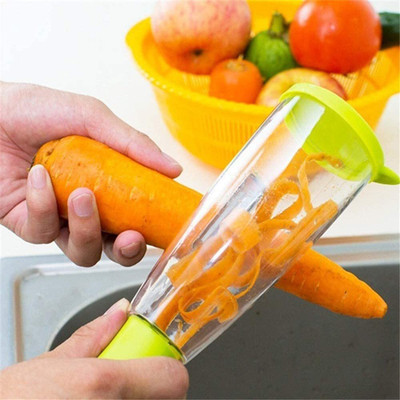 Avircraft Multi functional Vegetable Or Fruit Peeler with Container Straight Peeler(Multicolor)