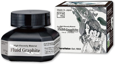 Zig KURETAKE Fluid Graphite INK 60ML Ink Bottle(Ink Color - BLACK MADE IN JAPAN)