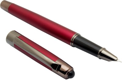 Ledos Luoshi 5307 Matte Maroon Metal Body Gunmetal Trims & Hooded Fine Nib Fountain Pen(Converter System)