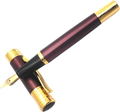 Dikawen 8038 Purple Colour Designer Heavy Metal Body, Gold Plated Signature Series Fountain Pen