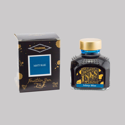 DIAMINE MISTY BLUE 80 ML Ink Bottle(Ink Color - Blue)