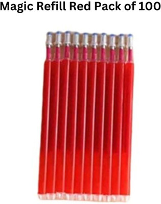 Fashion Crazz Fabric Marking High Temperature Disappearing Refill Heat Erasable Marker Refill(Pack of 100, Ink Color - Red)