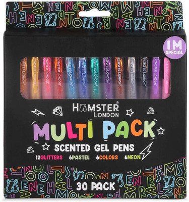 hamster london Coloured Gel Ink Pen Gel Pen(Pack of 30, Ink Color - Multicolor)