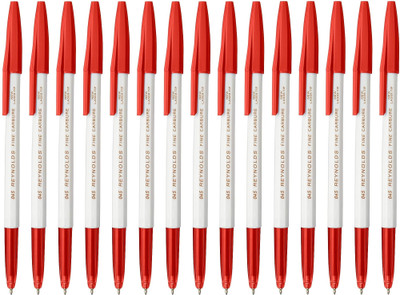 Reynolds 045 Ball Pen Fine Point (0.7mm) Ball Pen(Pack of 15, Ink Color - Red)