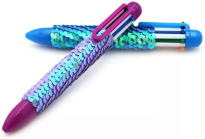 Ignite 0.5mm 6-in-1 Multicolor Retractable Ballpoint Pens Multi-function Pen(Pack of 2, Ink Color - Multicolor)
