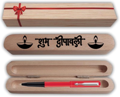 PARKER Beta Neo Red Ball pen with Shubh Diwali Gift Box and Bag Pen Gift Set(Blue)