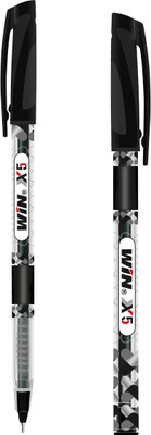 Win X5_ 60 Black Pens| 0.7 mm Tip | Fast Writing| Students and Exams Use Ball Pen(Pack of 60, Ink Color - Black)