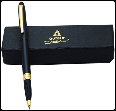 auteur Executive Collection Softy Matte Finish Black Colour With Magnetic Cap & Stylus Roller Ball Pen(Ink Color - Blue)