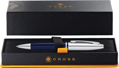 CROSS Calais Chrome (Blue Body) Ball Pen(Ink Color - Blue, Silver)