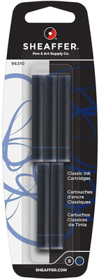 SHEAFFER Pack of 5 - Skrip Universal Blue/Black Colour Ink Cartridge(Ink Color - Blue)
