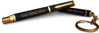 Savri Pen and Keychain With Name Engraved on It Ball Pen Refill(Ink Color - Blue)