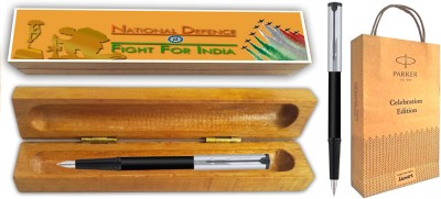 PARKER BETA PREMIUM FOUNTAIN PEN GT With Wooden Fight For India Gift Box & Gift Bag Fountain Pen(Blue)