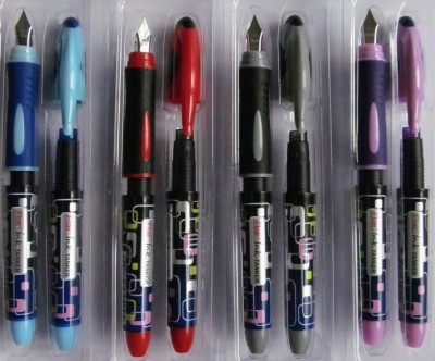 FLAIR InK Tanker by THE MARK Fountain Pen(Pack of 4, Ink Color - Blue)