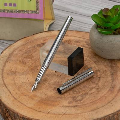 Gold Leaf Jinhao 126 Classic Metal Fountain Pen,Executive 0.5mm Fine Nib Smooth Writing Fountain Pen