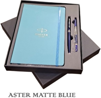 PARKER ASTER MATTE BLUE CT ROLLERBALL PEN WITH BLUE NOTEBOOK Roller Ball Pen(Blue)
