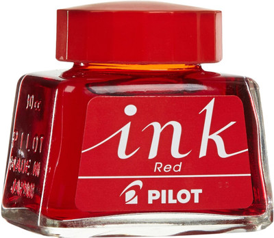 PILOT ink Bottle for fountain pen ink 30ml Red Ink Bottle(Pack of 2, Ink Color - Red)