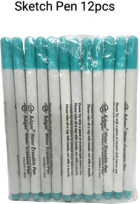 adger FABRIC MARK Marker Ink(Pack of 12, Ink Color - Green)