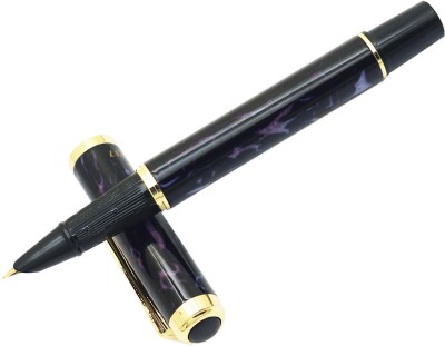 Dikawen Executive 837 Marble Finish Metal Body Slim Nib Designer Gold Plated Trims Gift Fountain Pen