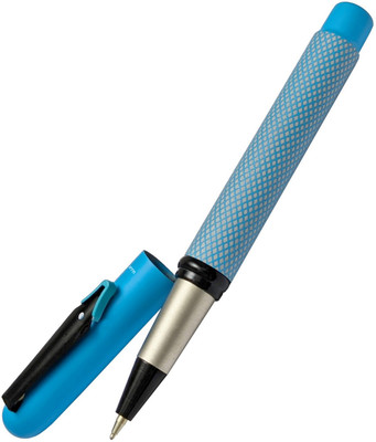 UJJi Magnetic Cap Textured Pattern Body Design Blue Color Nib Design Clip Roller Ball Pen(Ink Color - Blue )