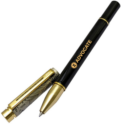 UJJi Magnetic Closure Cap with Advocate Logo Half Design Brass Body Roller Ball Pen(Ink Color - Blue )