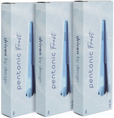 Pentonic Frost 0.6 mm Refillable, Ultra Low Viscosity Ink, Sleek Matte Finish Gel Pen(Pack of 30, Ink Color - Blue)