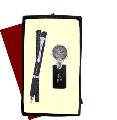 K K CROSI Name Print Combo in Metal Pen & Keychain Gift Set – Ideal for Birthdays & More Ball Pen(Pack of 2, Ink Color - Blue)
