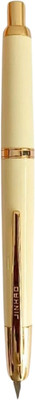 Gold Leaf Jinhao 20 Retractable Fountain Pen – Ivory White with Fine Nib & Converter Fountain Pen(Ink Color - Multicolor)