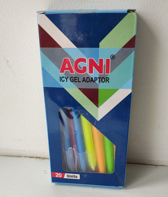 Agni Icy gel adaptor Gel Pen(Pack of 20, Ink Color - Blue, Black, Red)
