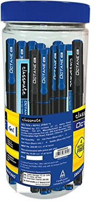 Classmate Octane Gel Pen Jar Gel Pen(Pack of 25, Ink Color - Blue & Black)