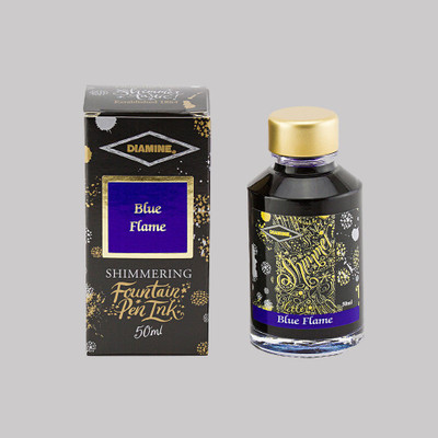 DIAMINE BLUE FLAME SHIMMER 50 ML Ink Bottle(Ink Color - FLAME)