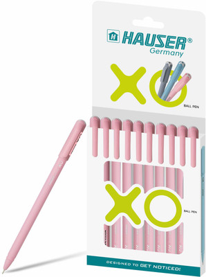HAUSER XO Ball Point Pen Pack of 10 Red Ball Pen(Pack of 10, Ink Color - Red)