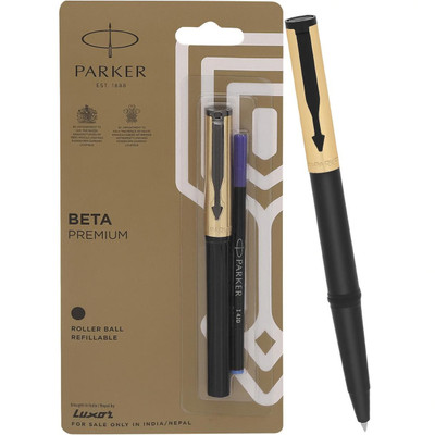 PARKER BETA PREMIUM CT GOLD Roller Ball Pen(Ink Color - Blue)