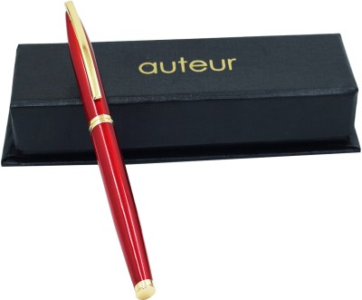 auteur Red Color ,Gold Plated Clip , Fine Point, Smooth Writing, Premium , Designer Roller Ball Pen(Blue)