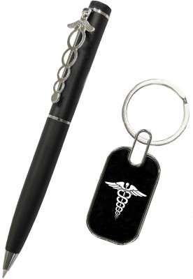 K K CROSI Doctor Pen and Keychain Set for Gifting Doctor Pen Gift Set(Pack of 2, Blue Ink)